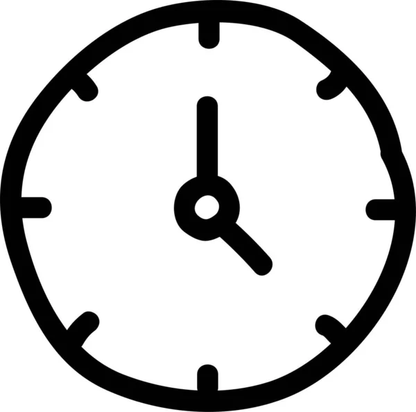 Reloj Despertador Temporizador Icono Estilo Dibujado Mano — Vector de stock