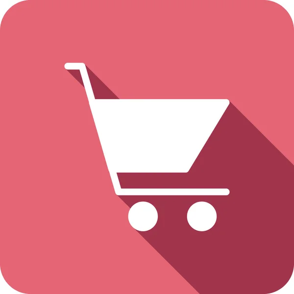 Basket Buy Cart Icon Flat Style — Stock Vector