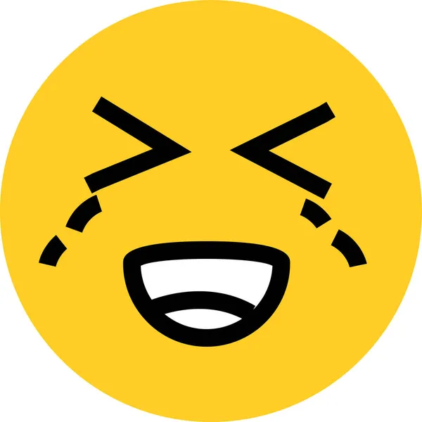 Emoji Emotion Essential Icon Flat Style — Stock Vector