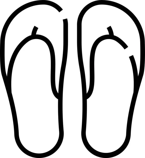 Іконка Моди Взуття Стилі Контур — стоковий вектор