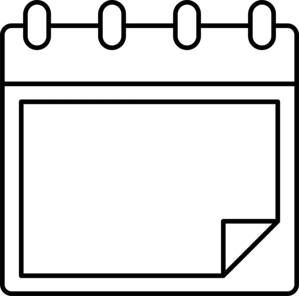 Icono Evento Fecha Calendario Estilo Esquema — Archivo Imágenes Vectoriales