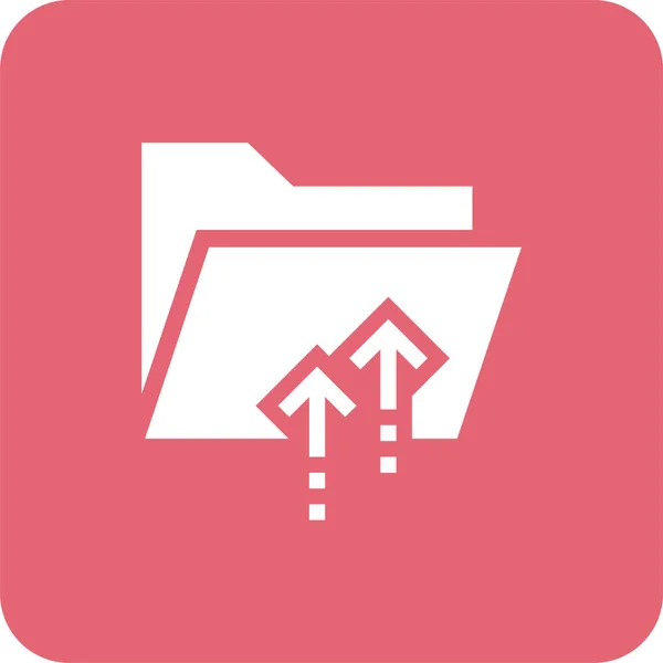 Icône Dossier Fichiers Enveloppe Dans Style Badge — Image vectorielle