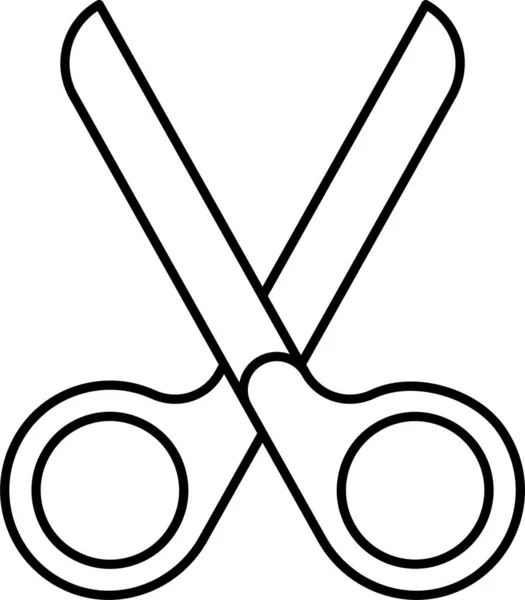 Barber Cut Scissor Icon Outline Style — Stock Vector