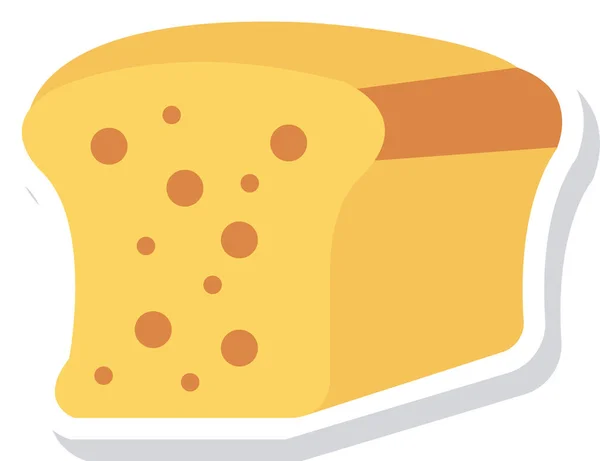 Bakery Bread Breakfast Icon Flat Style — Stock Vector