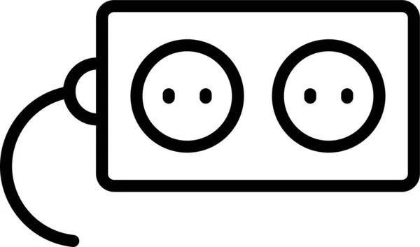 Mehrfaches Elektronik Icon Umrissen — Stockvektor