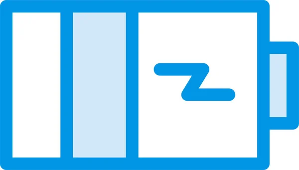 Batterijlading Pictogram Opladen Gevulde Outline Stijl — Stockvector