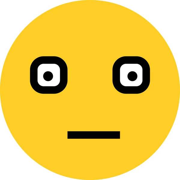 Emozione Emoji Icona Essenziale Stile Piatto — Vettoriale Stock