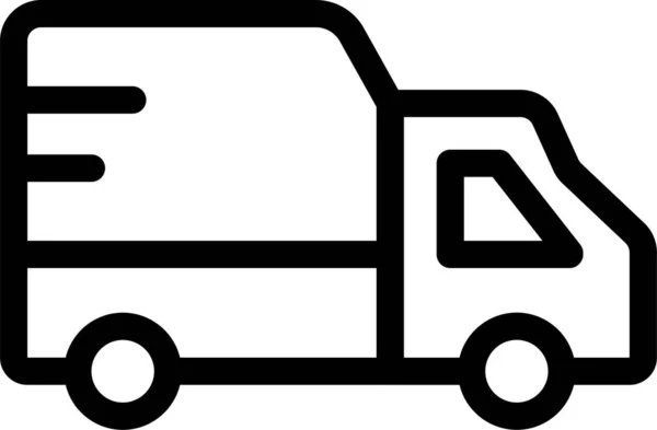 Auto Deliver Shipment Icon Outline Style — Stock Vector