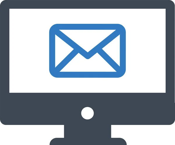 Lépjen Kapcsolatba Velünk Email Postaláda Ikon Lapos Stílusban — Stock Vector