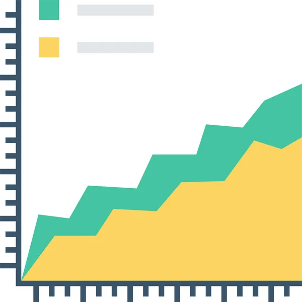 Analytics Business Chart Icon Flat Style — Stock Vector