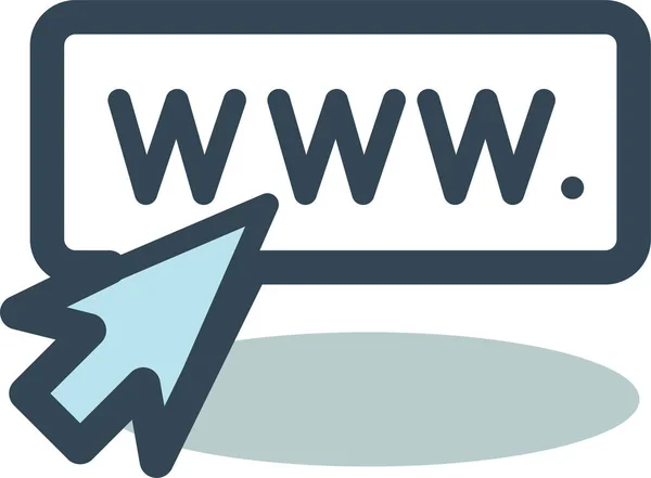 Internet Seo Site Icon Full Line Style — 스톡 벡터