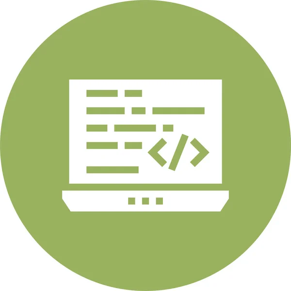 Code Code Code Icône Développement Dans Style Badge — Image vectorielle
