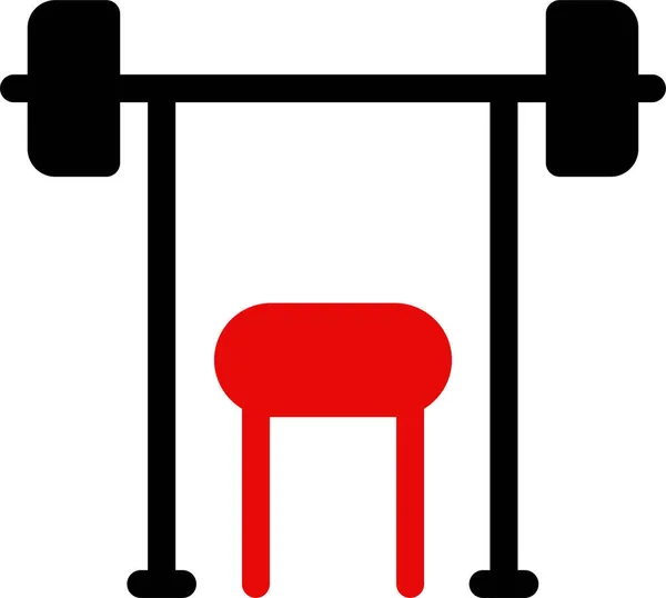 Balance Dumbbell Fitness Icon Flat Style — Stock Vector