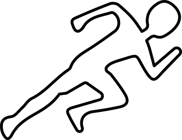 Icône Course Marathon Remise Forme Dans Style Contour — Image vectorielle
