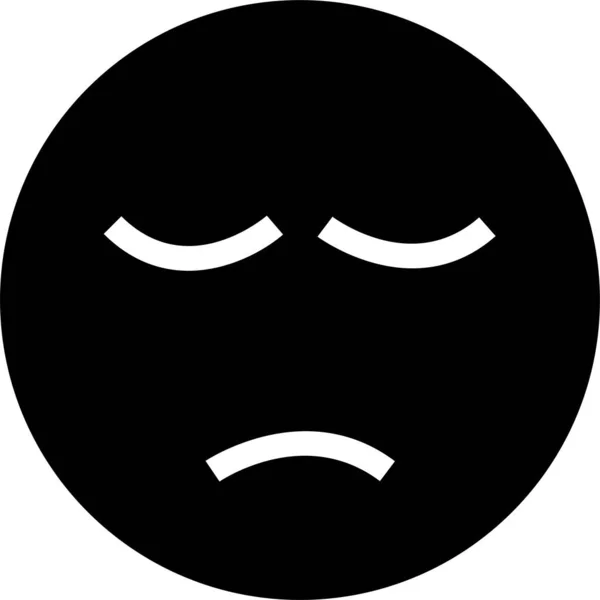 Emoji Emoción Icono Esencial Estilo Sólido — Vector de stock