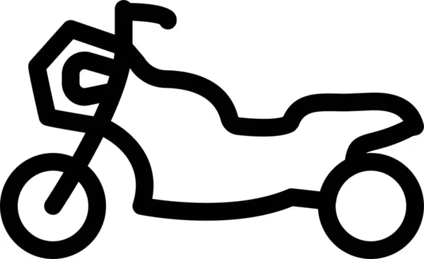 Велосипедна Рухова Спортивна Іконка Контурному Стилі — стоковий вектор