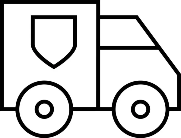 Ikona Transportu Zabezpečení Banky Stylu Osnovy — Stockový vektor
