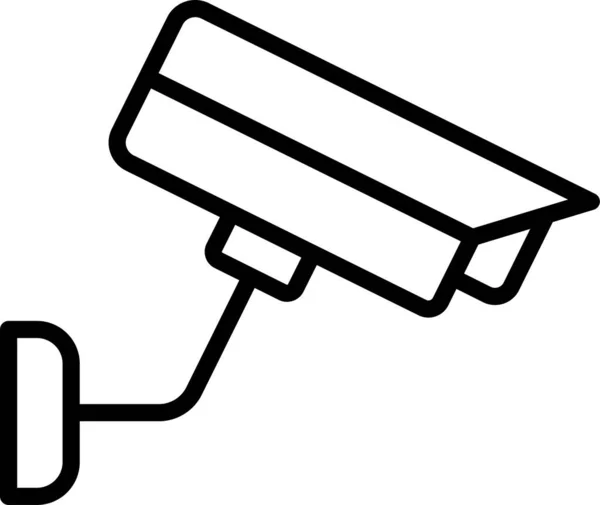 Ikona Nadzoru Wizyjnego Kamery Zarysie — Wektor stockowy