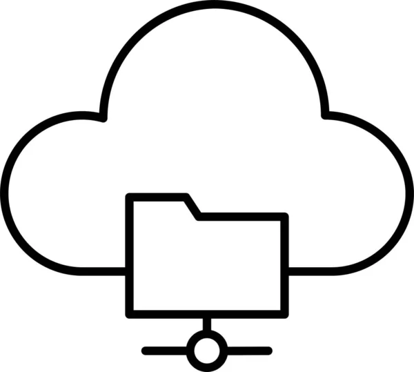 Ikona Chmury Obliczeniowej Sieci — Wektor stockowy