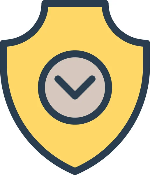 Privacy Protection Security Icon Filled Outline Style — Stock Vector