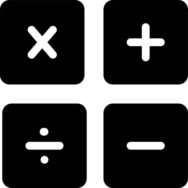 Облік Обчислення Значок Калькулятора Суцільному Стилі — стоковий вектор