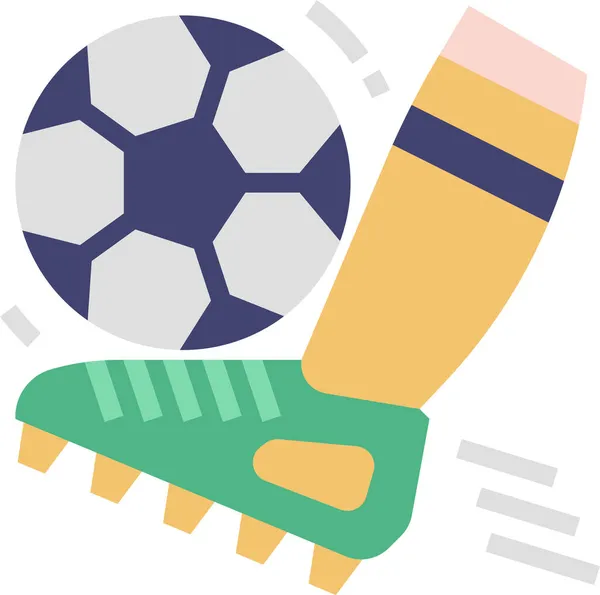 Κλωτσιά Ποδόσφαιρο Εικονίδιο Ποδοσφαίρου — Διανυσματικό Αρχείο