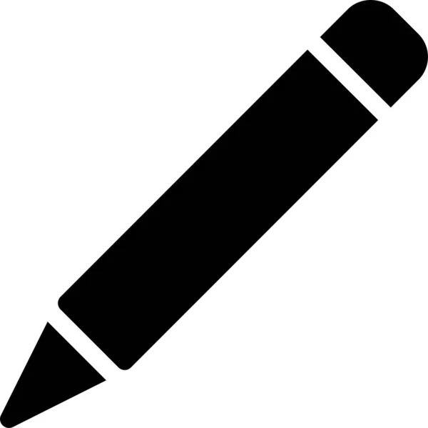 Editar Caneta Lápis Ícone Estilo Sólido — Vetor de Stock