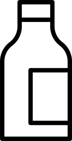 Пивная Бутылка Шампанского Икона Стиле Наброска — стоковый вектор