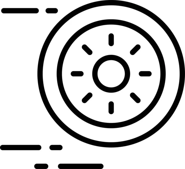Tire Car Wheel Icon — Stock Vector