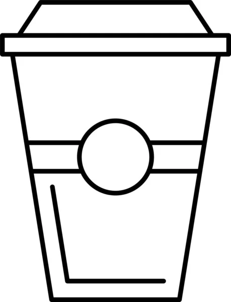 Taslak Biçiminde Kahve Bardağı Kupa Simgesi — Stok Vektör