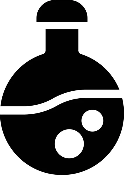 Иконка Эксперимента Химии Твердом Стиле — стоковый вектор