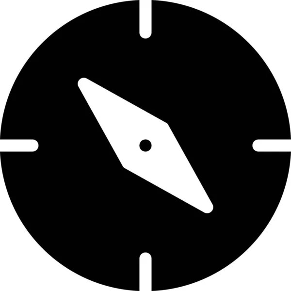 Navigační Ikona Směru Kompasu Pevném Stylu — Stockový vektor