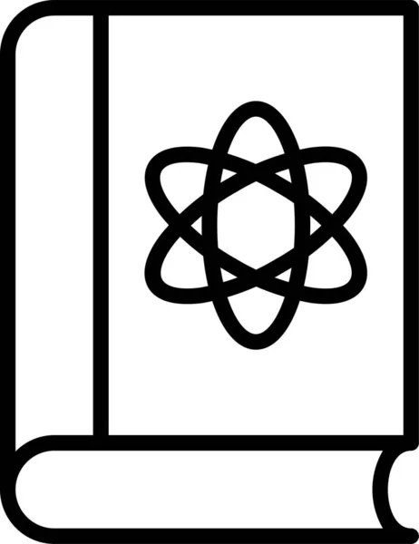 科学知識教育のアイコンをアウトラインスタイルで — ストックベクタ