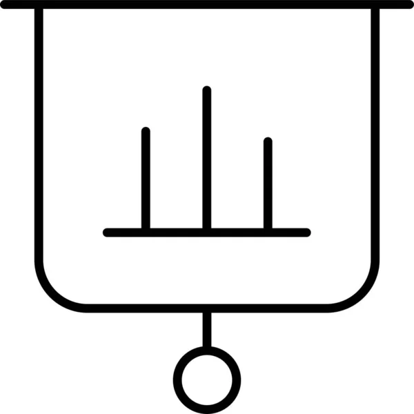Ikona Prezentacji Edukacji Planszowej Zarysie — Wektor stockowy
