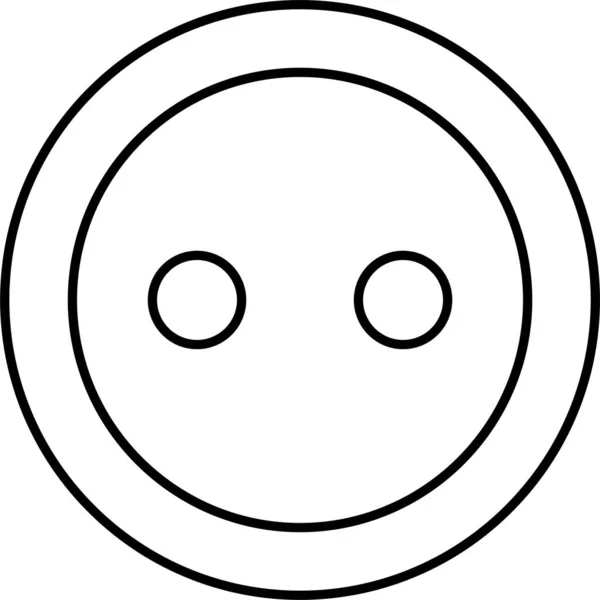 Іконка Моди Тканини Шпилька Контурному Стилі — стоковий вектор