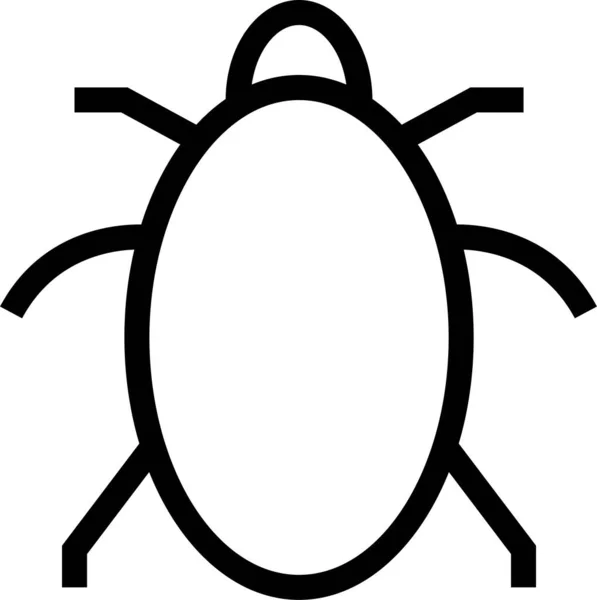 Ikon Bugllet Bug Antivirus Dalam Gaya Outline - Stok Vektor