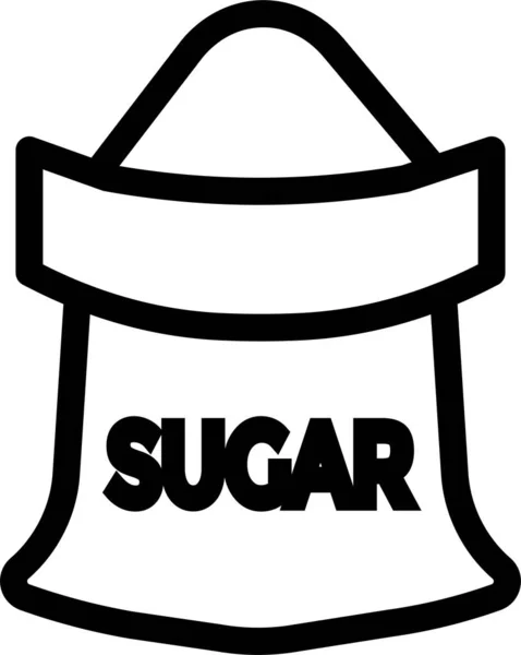 Caramelo Comida Azúcar Icono Estilo Del Esquema — Archivo Imágenes Vectoriales