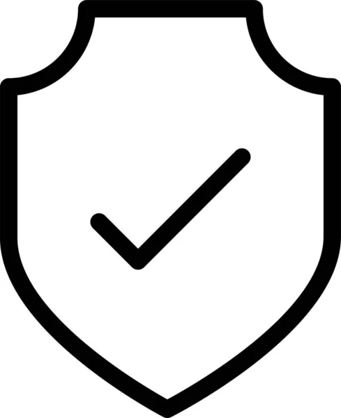 Verificar Ícone Segurança Checksafe Estilo Esboço —  Vetores de Stock