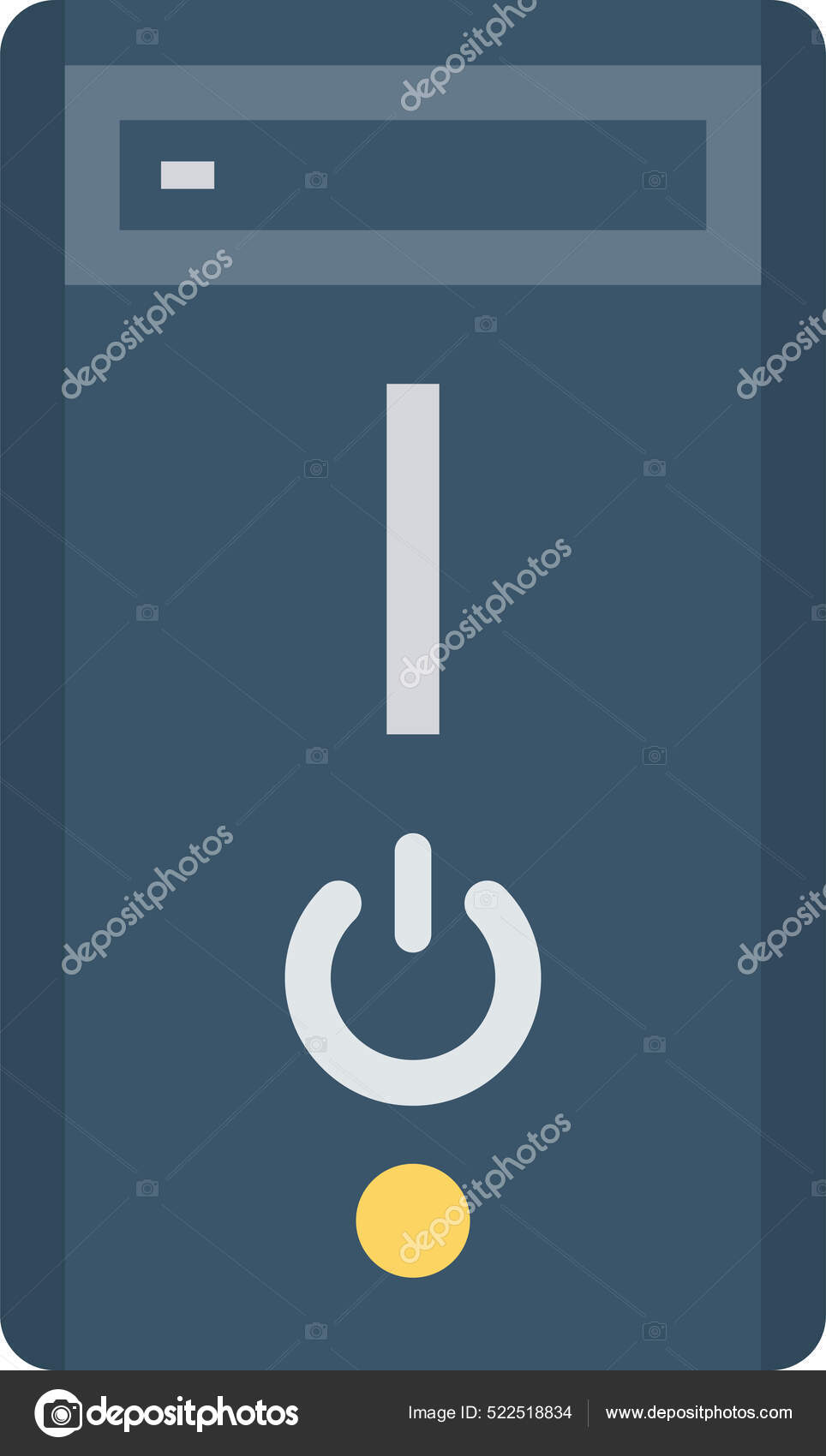 Computer Desktop Mainframe Icon Flat Style Stock Vector by ©iconfinder ...
