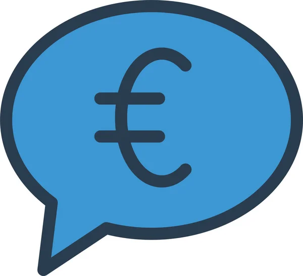Ikona Bubble Chat Waluty Stylu Filled Outline — Wektor stockowy