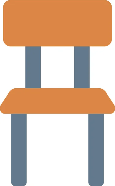 Καρέκλα Έπιπλα Σπίτι Εικονίδιο Επίπεδο Στυλ — Διανυσματικό Αρχείο