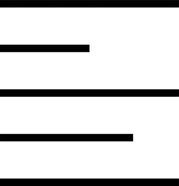 Выравнивание Значка Левого Абзаца Стиле Контура — стоковый вектор