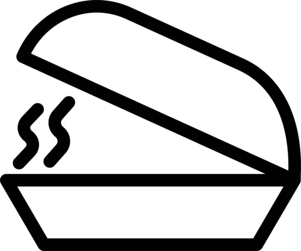 Μπολ Μαγείρεμα Εικονίδιο Τροφίμων Περίγραμμα Στυλ — Διανυσματικό Αρχείο