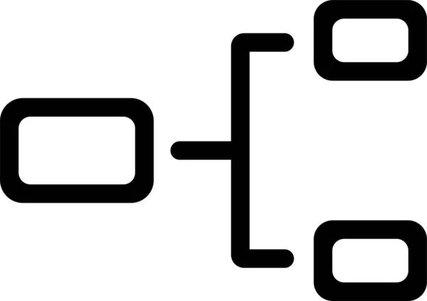 Hiërarchie Organisatieplan Icoon Outline Stijl — Stockvector