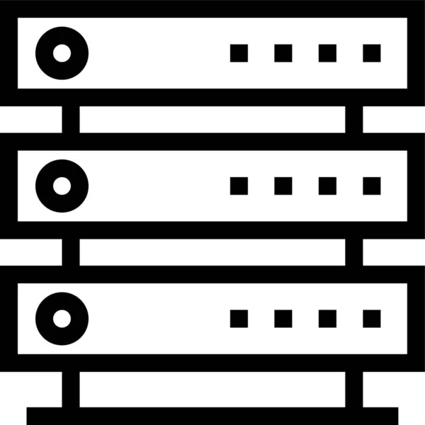 Array Hosting Network Icon Umriss Stil — Stockvektor