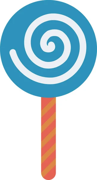 Candy Lollipop Sweet Icon Flat Style — Stock Vector