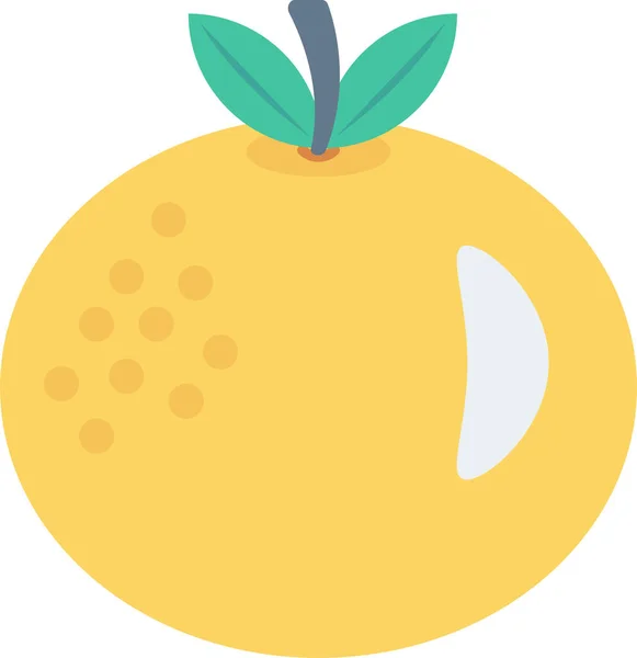 扁平的柑橘类食品水果图标 — 图库矢量图片