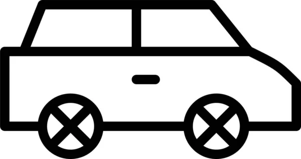 Automobil Autotransport Ikone Umrissen — Stockvektor