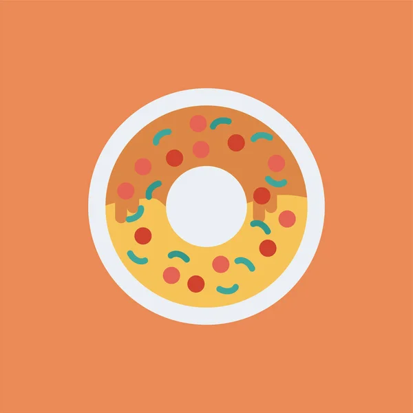 Panadería Pastel Cocinero Icono Estilo Plano — Vector de stock