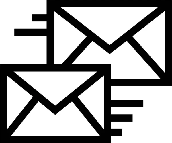 Contact Email Enveloppe Icône Dans Style Outline — Image vectorielle